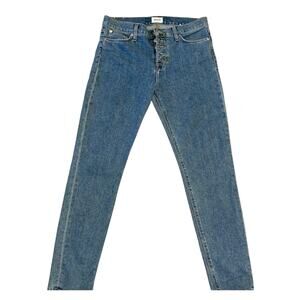 Hudson Blair Super Skinny Exposed Button‎ Fly Jeans Women's Size 28 Blue Denim